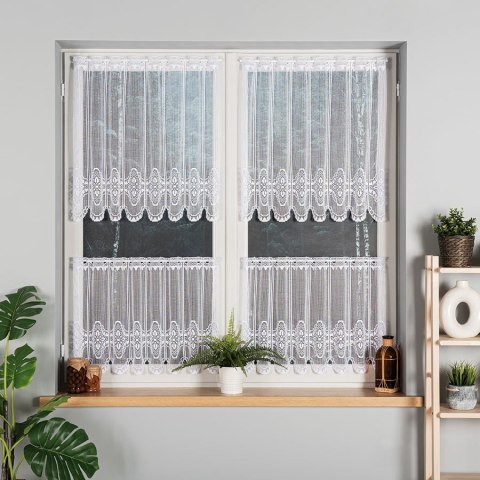 Zazdrostka żakardowa panelowa, wysokość 70cm, kolor 001 biały 357630/000/001/000070/1 Zazdrostka żakardowa panelowa, wysokość 70cm, kolor 001 biały 357630/000/001/000070/1