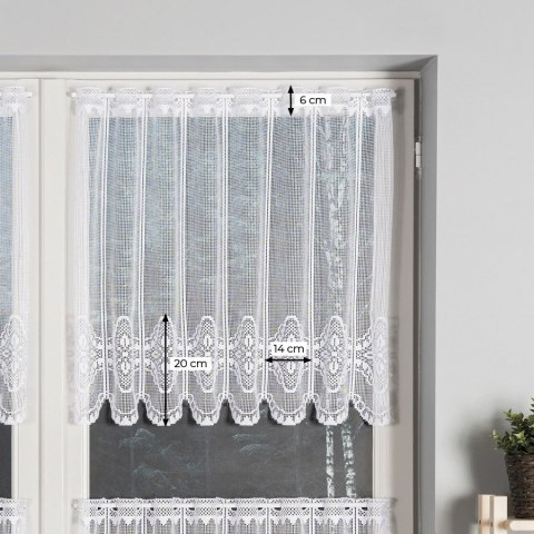 Zazdrostka żakardowa panelowa, wysokość 70cm, kolor 001 biały 357630/000/001/000070/1 Zazdrostka żakardowa panelowa, wysokość 70cm, kolor 001 biały 357630/000/001/000070/1