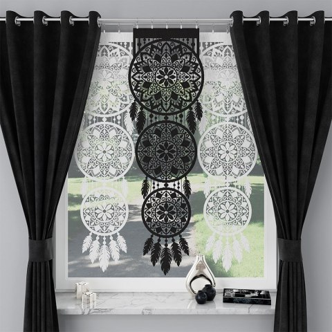 Panel żakardowy gotowy ALIA 140x43 cm kolor czarny Panel żakardowy gotowy ALIA 140x43 cm kolor czarny