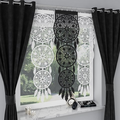 Panel żakardowy gotowy ALIA 140x43 cm kolor czarny Panel żakardowy gotowy ALIA 140x43 cm kolor czarny