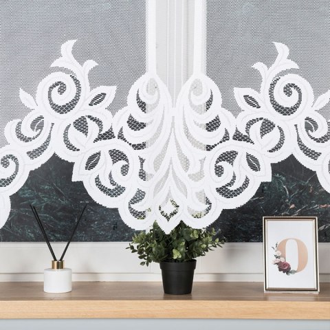 Panel żakardowy gotowy ARALIA 160x180 cm kolor biały