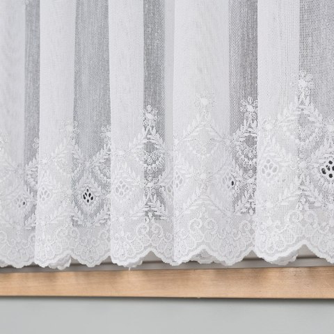 Firanka haftowana 112756 wysokość 160 cm kolor biały Firanka haftowana 112756 wysokość 160 cm kolor biały