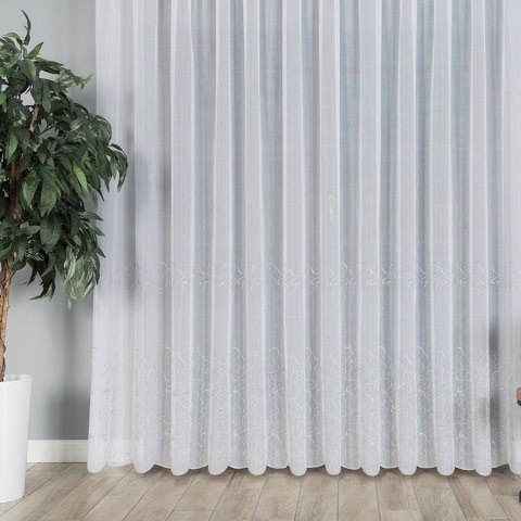 Firanka haftowana 034443 wysokość 250 cm kolor biały Firanka haftowana 034443 wysokość 250 cm kolor biały