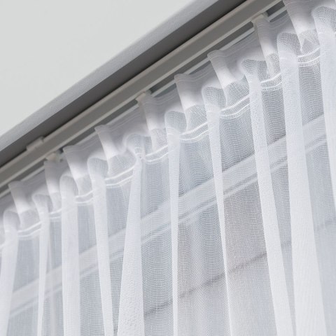 Firanka haftowana 034558 wysokość 280 cm kolor biały