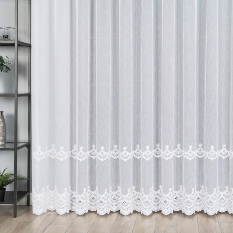 Firanka haftowana 112756 wysokość 280 cm kolor biały Firanka haftowana 112756 wysokość 280 cm kolor biały
