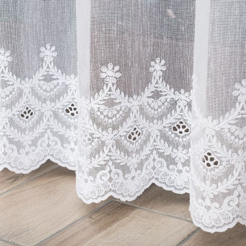 Firanka haftowana 112756 wysokość 280 cm kolor biały Firanka haftowana 112756 wysokość 280 cm kolor biały