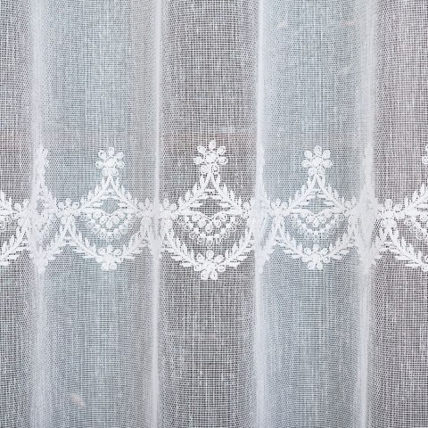 Firanka haftowana 112756 wysokość 280 cm kolor biały Firanka haftowana 112756 wysokość 280 cm kolor biały