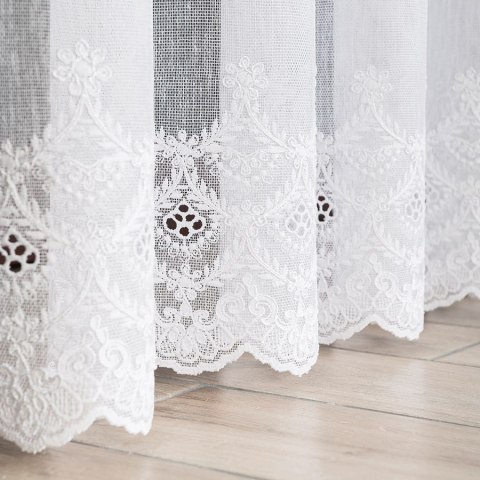 Firanka haftowana 112756 wysokość 280 cm kolor biały Firanka haftowana 112756 wysokość 280 cm kolor biały