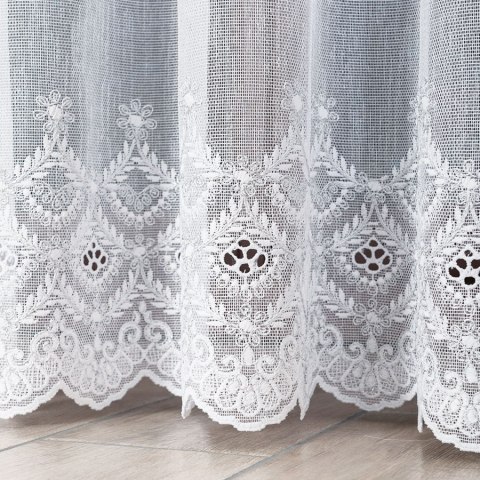 Firanka haftowana 112756 wysokość 280 cm kolor biały Firanka haftowana 112756 wysokość 280 cm kolor biały