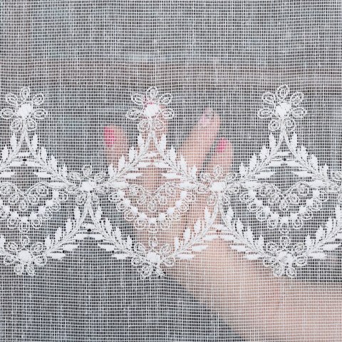Firanka haftowana 112756 wysokość 280 cm kolor biały Firanka haftowana 112756 wysokość 280 cm kolor biały