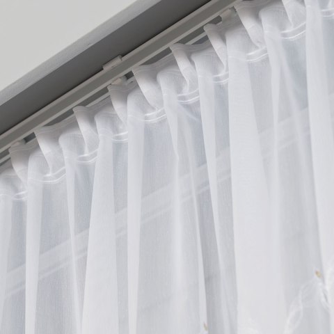 Firanka haftowana 112729 wysokość 280 cm kolor biały Firanka haftowana 112729 wysokość 280 cm kolor biały