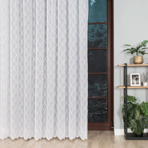 Firanka haftowana 112729 wysokość 280 cm kolor biały Firanka haftowana 112729 wysokość 280 cm kolor biały