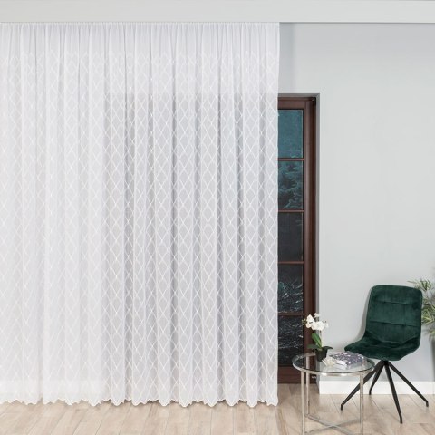Firanka haftowana 112729 wysokość 280 cm kolor biały Firanka haftowana 112729 wysokość 280 cm kolor biały
