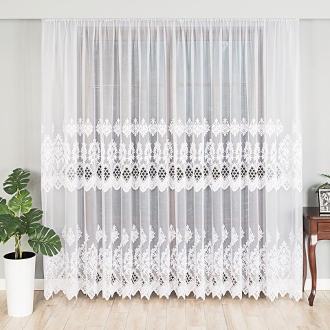 Firanka żakardowa 017810 wysokość 250 cm kolor biały