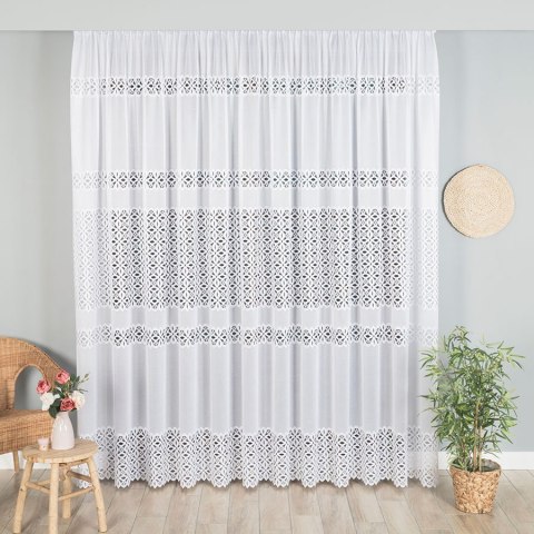 Firanka żakardowa 018869 wysokość 250 cm kolor biały Firanka żakardowa 018869 wysokość 250 cm kolor biały