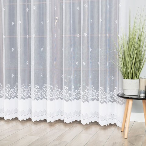 Firanka żakardowa 023419 wysokość 250 cm kolor biały Firanka żakardowa 023419 wysokość 250 cm kolor biały