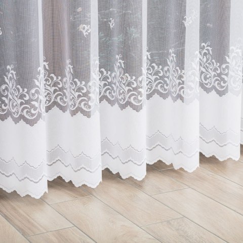 Firanka żakardowa 023419 wysokość 250 cm kolor biały Firanka żakardowa 023419 wysokość 250 cm kolor biały