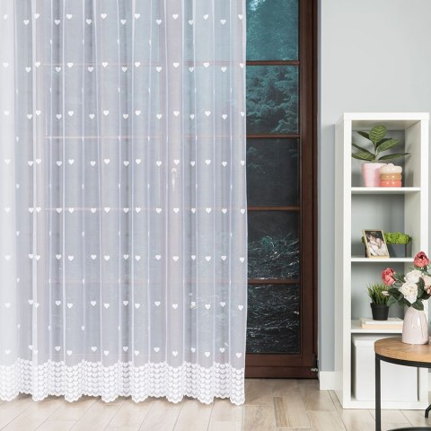 Firanka żakardowa 023425 wysokość 250 cm kolor biały Firanka żakardowa 023425 wysokość 250 cm kolor biały