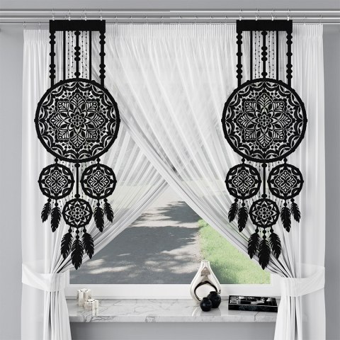 Panel żakardowy gotowy LEA 130x45 cm kolor czarny Panel żakardowy gotowy LEA 130x45 cm kolor czarny