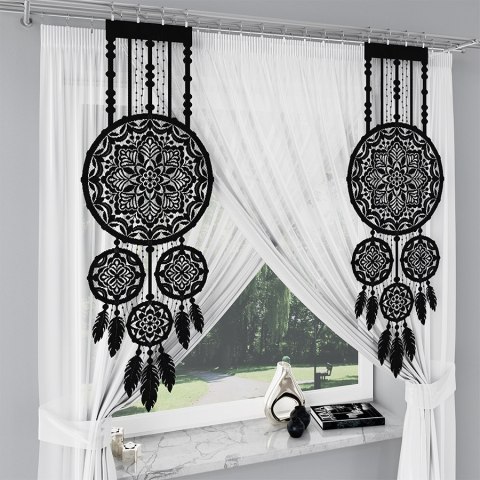 Panel żakardowy gotowy LEA 130x45 cm kolor czarny Panel żakardowy gotowy LEA 130x45 cm kolor czarny