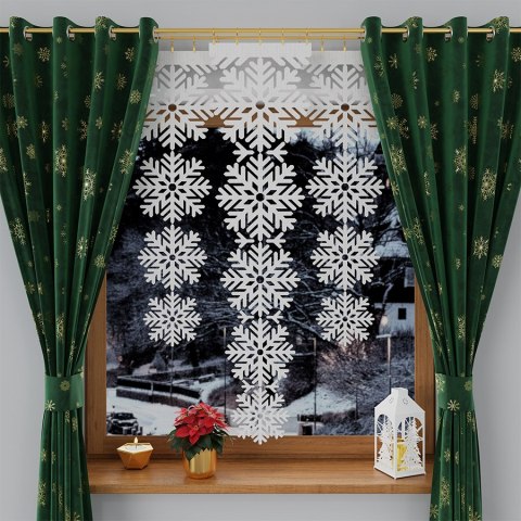 ŚNIEŻYNKA Panel żakardowy gotowy, krawat świąteczny, szerokość 37 x wysokość 145cm, kolor 001 biały BN1453/PBL/001/037145/1 ŚNIEŻYNKA Panel żakardowy gotowy, krawat świąteczny, szerokość 37 x wysokość 145cm, kolor 001 biały BN1453/PBL/001/037145/1
