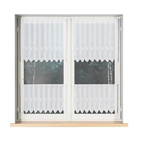 Zazdrostka haftowana panelowa 017499 wysokość 40 cm kolor biały