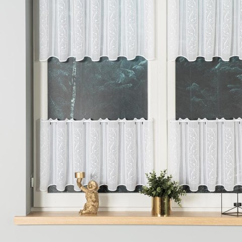 Zazdrostka haftowana panelowa 033550 wysokość 40 cm kolor biały Zazdrostka haftowana panelowa 033550 wysokość 40 cm kolor biały