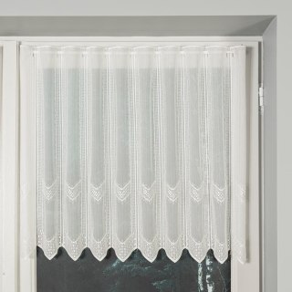 Zazdrostka haftowana panelowa 017499 wysokość 60 cm kolor kremowy