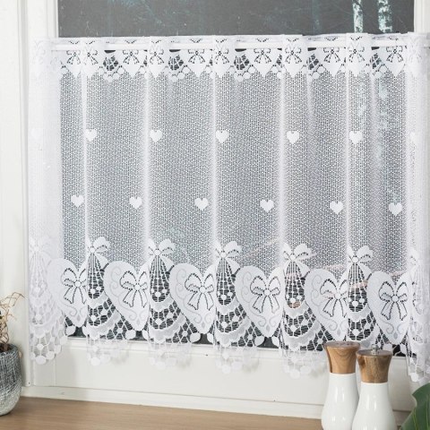 Zazdrostka żakardowa 017811 wysokość 50 cm kolor biały Zazdrostka żakardowa 017811 wysokość 50 cm kolor biały