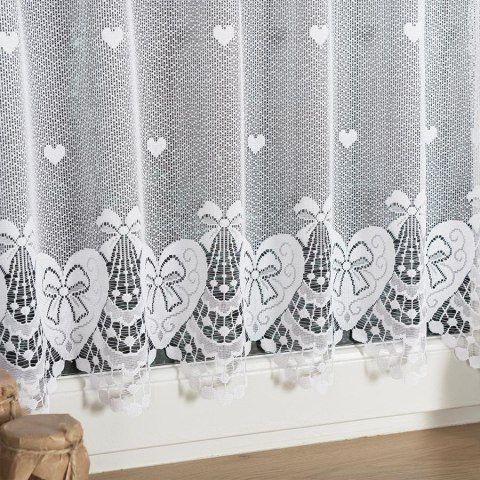 Zazdrostka żakardowa 017811 wysokość 50 cm kolor biały Zazdrostka żakardowa 017811 wysokość 50 cm kolor biały