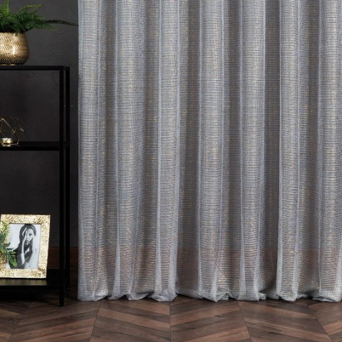 Firanka z ołowianką, wysokośc 300cm, kolor 001 szary ze złotym 351828/OLO/001/000300/1 Firanka z ołowianką, wysokośc 300cm, kolor 001 szary ze złotym 351828/OLO/001/000300/1