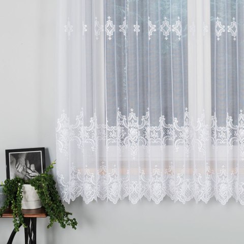 Firanka żakardowa, wysokość 180cm, kolor 001 biały 618495/000/001/000180/1