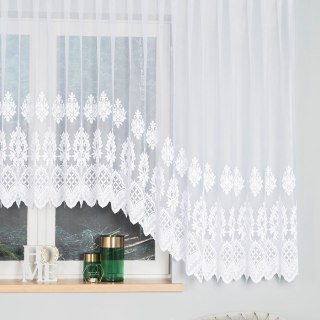 LUDMIŁA Firanka żakardowa gotowa, szerokość 600 x wysokość 160cm, kolor 001 biały 017810/FBL/001/600160/1
