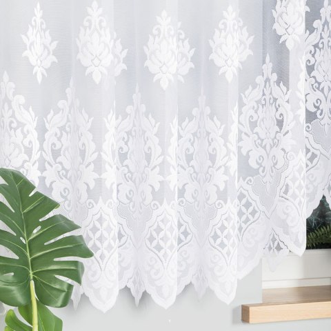 LUDMIŁA Firanka żakardowa gotowa, szerokość 600 x wysokość 160cm, kolor 001 biały 017810/FBL/001/600160/1