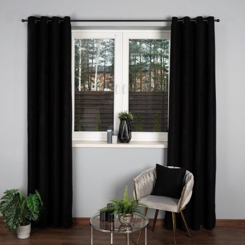MILAS SOFT Zasłona gotowa na przelotkach, szerokość 140cm x wysokość 250cm, kolor 039 czarny MILAS1/ZGP/039/140250/1 MILAS SOFT Zasłona gotowa na przelotkach, szerokość 140cm x wysokość 250cm, kolor 039 czarny MILAS1/ZGP/039/140250/1