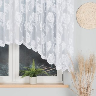SONIA Firanka żakardowa gotowa, szerokość 350 x wysokość 140cm, kolor 001 biały 092918/FBL/001/350140/1