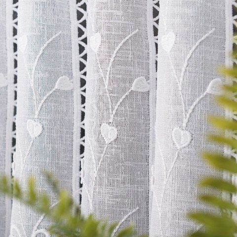 Zazdrostka haftowana panelowa na batyście, wysokość 60cm, kolor 001 biały 015552/420/001/000060/1 Zazdrostka haftowana panelowa na batyście, wysokość 60cm, kolor 001 biały 015552/420/001/000060/1