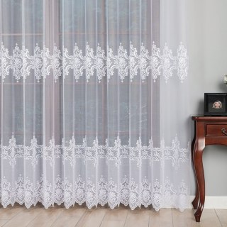 Firanka żakardowa, wysokość 250cm, kolor 001 biały 618495/000/001/000250/1