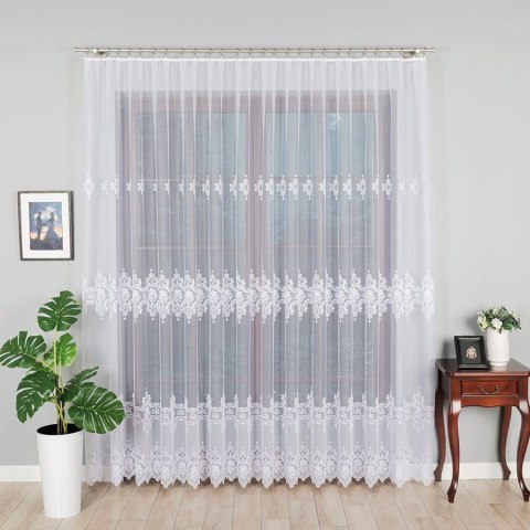 Firanka żakardowa, wysokość 250cm, kolor 001 biały 618495/000/001/000250/1