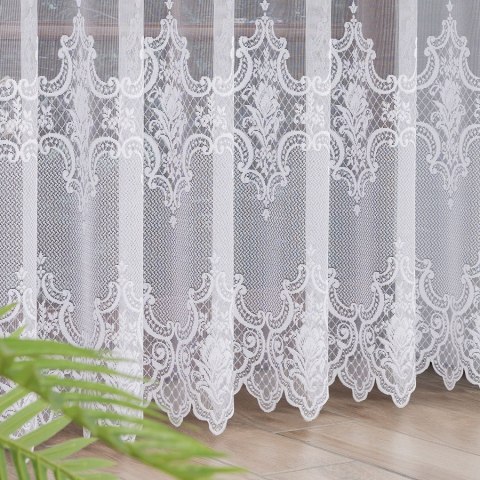 Firanka żakardowa, wysokość 250cm, kolor 001 biały 618495/000/001/000250/1