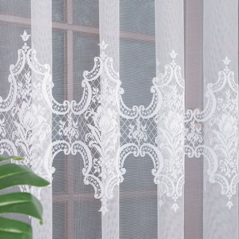 Firanka żakardowa, wysokość 250cm, kolor 001 biały 618495/000/001/000250/1