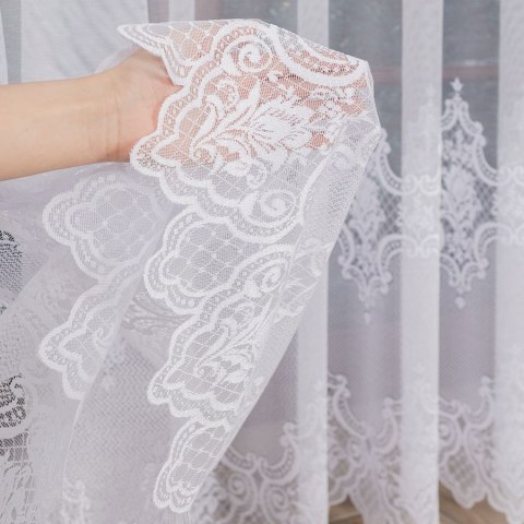 Firanka żakardowa, wysokość 250cm, kolor 001 biały 618495/000/001/000250/1