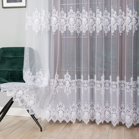 Firanka żakardowa, wysokość 250cm, kolor 001 biały 618495/000/001/000250/1