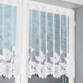 Firanka żakardowa, wysokość 80cm, kolor 001 biały 660052/000/001/000080/1