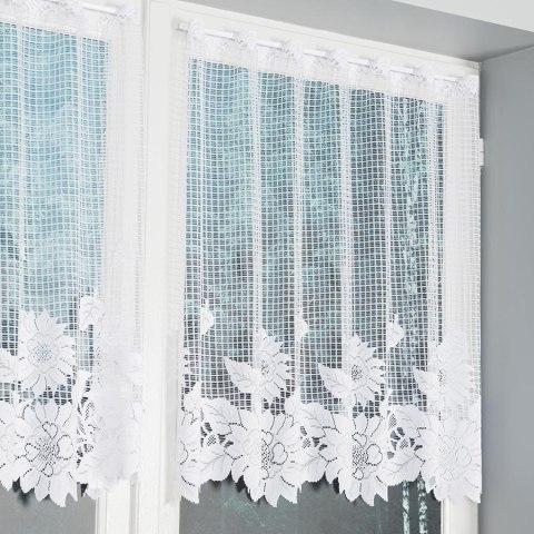 Firanka żakardowa, wysokość 80cm, kolor 001 biały 660052/000/001/000080/1 Firanka żakardowa, wysokość 80cm, kolor 001 biały 660052/000/001/000080/1