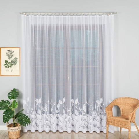 Firanka żakardowa, wysokość 250cm, kolor 001 biały 107207/000/001/000250/1