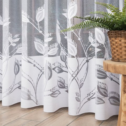 Firanka żakardowa, wysokość 250cm, kolor 001 biały 107207/000/001/000250/1
