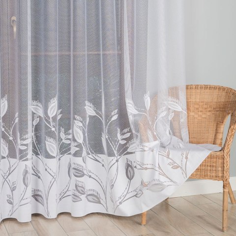 Firanka żakardowa, wysokość 250cm, kolor 001 biały 107207/000/001/000250/1