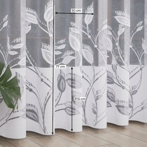 Firanka żakardowa, wysokość 250cm, kolor 001 biały 107207/000/001/000250/1