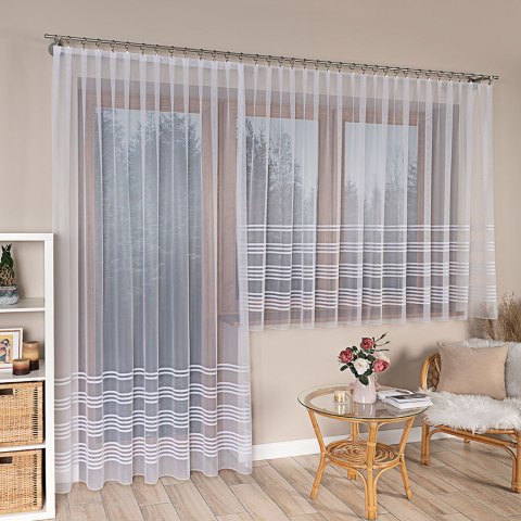 Firanka gotowa żakardowa KALINA 250x200 cm kolor biały Firanka gotowa żakardowa KALINA 250x200 cm kolor biały